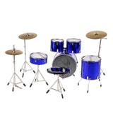 Maxbell 1/6 Scale Complete Drum Set Musical Instrument for 12" Action Figure blue - Aladdin Shoppers