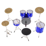 Maxbell 1/6 Scale Complete Drum Set Musical Instrument for 12" Action Figure blue - Aladdin Shoppers