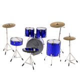 Maxbell 1/6 Scale Complete Drum Set Musical Instrument for 12" Action Figure blue - Aladdin Shoppers