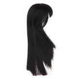 Maxbell 16inch Bjd Doll Hair Long Curly Wig for YOSD 1/4 Doll DIY Black - Aladdin Shoppers