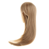 Maxbell 16inch Bjd Doll Hair Long Curly Wig for YOSD 1/4 Doll DIY Light Brown - Aladdin Shoppers