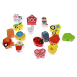 Maxbell 16pcs Wooden Cartoon Beads Threading & Lacing Kids Developmental Toys - Farm - Aladdin Shoppers