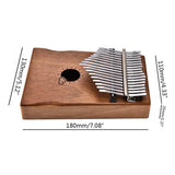 Maxbell 17 Keys Thumb Piano Kalimba Mahogany Portable Beginner Piano - Aladdin Shoppers