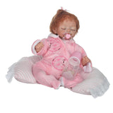 Maxbell 17inch Lifelike Vinyl Newborn Baby Girl Doll with Pacifier Bottle Pillow - Aladdin Shoppers