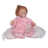 Maxbell 17inch Lifelike Vinyl Newborn Baby Girl Doll with Pacifier Bottle Pillow - Aladdin Shoppers