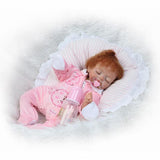 Maxbell 17inch Lifelike Vinyl Newborn Baby Girl Doll with Pacifier Bottle Pillow - Aladdin Shoppers