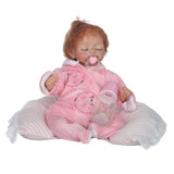 Maxbell 17inch Lifelike Vinyl Newborn Baby Girl Doll with Pacifier Bottle Pillow - Aladdin Shoppers