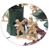 Maxbell 188 Pieces Army Men Playset 5cm Soldier Action Figures with Tanks Planes Flags & More Accessories - Aladdin Shoppers