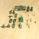 Maxbell 188 Pieces Army Men Playset 5cm Soldier Action Figures with Tanks Planes Flags & More Accessories - Aladdin Shoppers