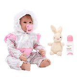 Maxbell 18inch Cute Soft Vinyl Reborn Doll Infant Model Toy Kids Gift with Clothes - Aladdin Shoppers