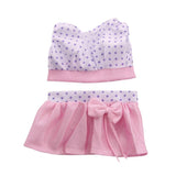 Maxbell 18inch Doll Summer Outfits Polka Dot Tops & Miniskirt for Doll