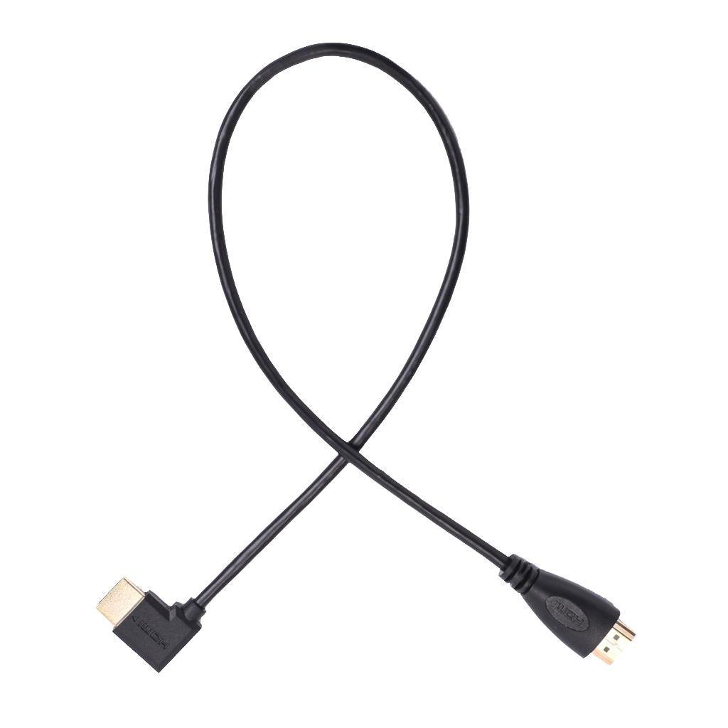 Maxbell 19.69'' 90 Degree Angle Micro HDMI Extension Lead Cord for HD-DVD HDTV - Aladdin Shoppers