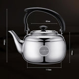 Maxbell 1L Stainless Steel Teapot Kitchen Tea Kettle Metal Stovetop Tea Pot Silver - Aladdin Shoppers
