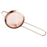 Maxbell 1pc Fine Mesh 85mm Colander Stainless Steel Cocktail Strainer Copper Plating - Aladdin Shoppers
