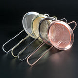 Maxbell 1pc Fine Mesh 85mm Colander Stainless Steel Cocktail Strainer Copper Plating - Aladdin Shoppers