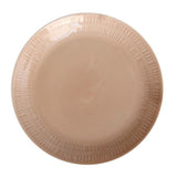 Maxbell 1Pc Round Embossment Pattern Ceramic Tableware Household Dish Plate Pink - Aladdin Shoppers
