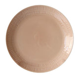 Maxbell 1Pc Round Embossment Pattern Ceramic Tableware Household Dish Plate Pink - Aladdin Shoppers
