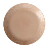 Maxbell 1Pc Round Embossment Pattern Ceramic Tableware Household Dish Plate Pink - Aladdin Shoppers