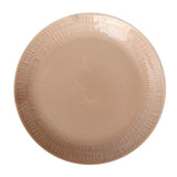 Maxbell 1Pc Round Embossment Pattern Ceramic Tableware Household Dish Plate Pink - Aladdin Shoppers