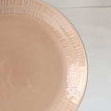 Maxbell 1Pc Round Embossment Pattern Ceramic Tableware Household Dish Plate Pink - Aladdin Shoppers