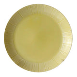 Maxbell 1Pc Round Embossment Pattern Ceramic Tableware Household Dish Plate Yellow - Aladdin Shoppers