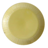 Maxbell 1Pc Round Embossment Pattern Ceramic Tableware Household Dish Plate Yellow - Aladdin Shoppers
