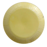 Maxbell 1Pc Round Embossment Pattern Ceramic Tableware Household Dish Plate Yellow - Aladdin Shoppers