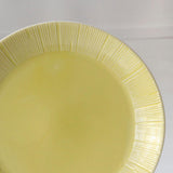 Maxbell 1Pc Round Embossment Pattern Ceramic Tableware Household Dish Plate Yellow - Aladdin Shoppers