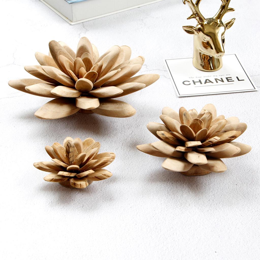 Maxbell 1Pc Simple Modern Nordic Style Wooden Flower Desktop Decor Home Decoration M - Aladdin Shoppers
