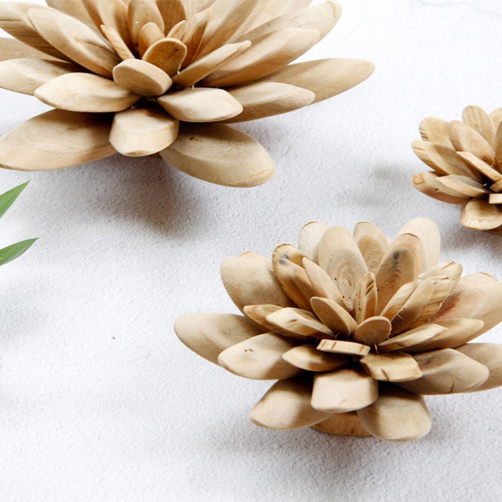 Maxbell 1Pc Simple Modern Nordic Style Wooden Flower Desktop Decor Home Decoration M - Aladdin Shoppers