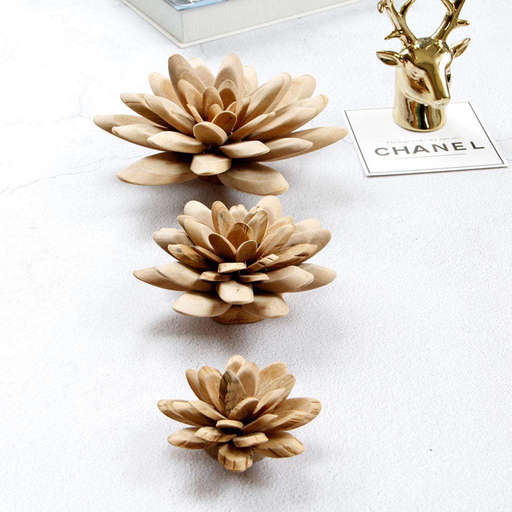 Maxbell 1Pc Simple Modern Nordic Style Wooden Flower Desktop Decor Home Decoration M - Aladdin Shoppers