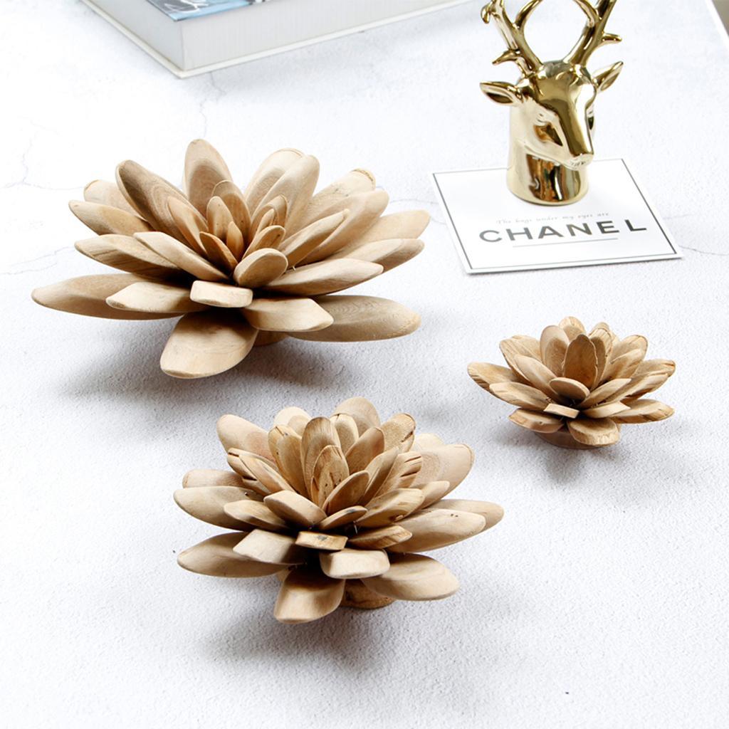 Maxbell 1Pc Simple Modern Nordic Style Wooden Flower Desktop Decor Home Decoration M - Aladdin Shoppers
