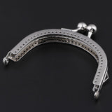 Maxbell 1Pcs Silver Purse Bag Kiss Clasp Lock Metal Arch Frame DIY Bag Accessories - Aladdin Shoppers