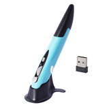Maxbell 2.4Ghz Optical Wireless Pen Mouse USB Receiver Laptop Drawing Writing Blue - Aladdin Shoppers