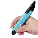 Maxbell 2.4Ghz Optical Wireless Pen Mouse USB Receiver Laptop Drawing Writing Blue - Aladdin Shoppers