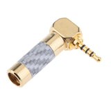 Maxbell 2.5mm L-shaped Right Angle 4 Pole Male Plug Conductor Connector silver - Aladdin Shoppers