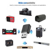 Maxbell 2 in 1 3.5mm USB Bluetooth 5.0 Stereo Audio Receiver Transmitter (Black) - Aladdin Shoppers