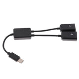 Maxbell 2 in 1 Type C to Dual USB Adapter Power Charger OTG Cable Splitter Adapter - Aladdin Shoppers