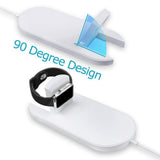 Maxbell 2 in 1 Wireless Charger Charging Stand Dock Pads for Apple Watch Phone - Aladdin Shoppers
