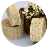 Maxbell 2 Meter Natural Rustic Jute Hessian Burlap Ribbon Trim for Wedding Party 80mm - Aladdin Shoppers