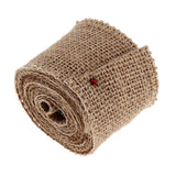 Maxbell 2 Meter Natural Rustic Jute Hessian Burlap Ribbon Trim for Wedding Party 80mm - Aladdin Shoppers