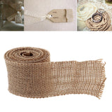 Maxbell 2 Meter Natural Rustic Jute Hessian Burlap Ribbon Trim for Wedding Party 80mm - Aladdin Shoppers