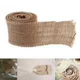 Maxbell 2 Meter Natural Rustic Jute Hessian Burlap Ribbon Trim for Wedding Party 80mm - Aladdin Shoppers