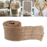 Maxbell 2 Meter Natural Rustic Jute Hessian Burlap Ribbon Trim for Wedding Party 80mm - Aladdin Shoppers