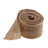 Maxbell 2 Meter Natural Rustic Jute Hessian Burlap Ribbon Trim for Wedding Party 80mm - Aladdin Shoppers