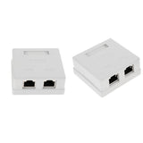 Maxbell 2 Pack of Cat5e DOUBLE Ports Surface Mount Outlet Box RJ45 Face Plate + Backbox Combo - Aladdin Shoppers