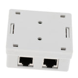 Maxbell 2 Pack of Cat5e DOUBLE Ports Surface Mount Outlet Box RJ45 Face Plate + Backbox Combo - Aladdin Shoppers