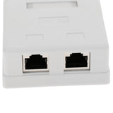 Maxbell 2 Pack of Cat5e DOUBLE Ports Surface Mount Outlet Box RJ45 Face Plate + Backbox Combo - Aladdin Shoppers