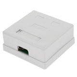 Maxbell 2 Pack of Cat5e DOUBLE Ports Surface Mount Outlet Box RJ45 Face Plate + Backbox Combo - Aladdin Shoppers