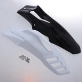 Maxbell 2 Pcs Motorcycle Front Fender Mudguard Wheel Splash Guard Black + White - Aladdin Shoppers